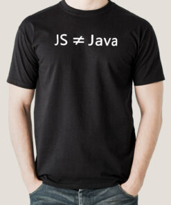 JavaScript [JS] is not Java Men’s T-shirt