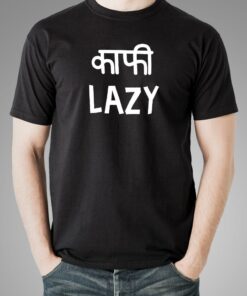 Kaafi Lazy Funny Hindi T-Shirt For Men Kaafi Lazy Funny Hindi T-Shirt For Men