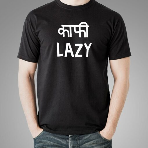 Kaafi Lazy Funny Hindi T-Shirt For Men