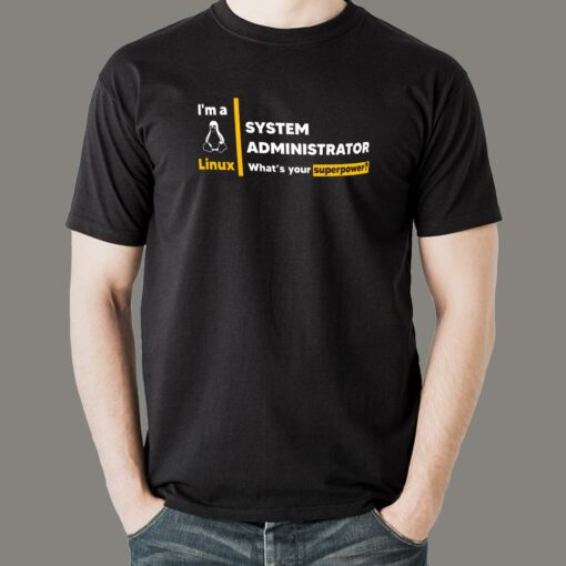 Linux SysAdmin Superpower T-Shirt – Show Your Admin Might