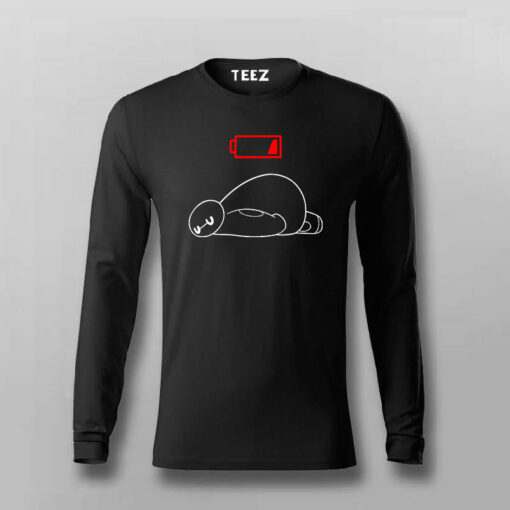 Low Battery Funny T- Shirt For Men