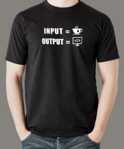 Men’s Coding Tee Input Coffee, Output Code Men’s Coding Tee Input Coffee, Output Code