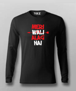 Mera Wali Alag Hai Hindi Slogan T-shirt For Men Mera Wali Alag Hai Hindi Slogan T-shirt For Men