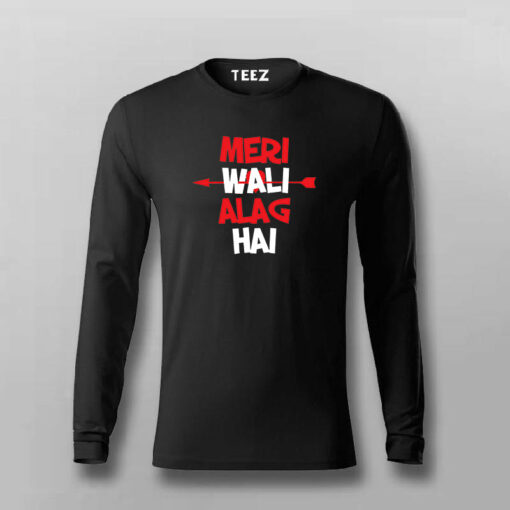 Mera Wali Alag Hai Hindi Slogan T-shirt For Men