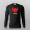 Mirchi Hindi Slogan T-shirt For Men