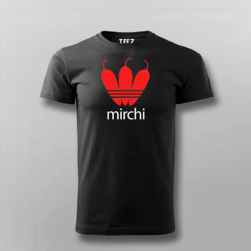 Mirchi Hindi Slogan T-shirt For Men