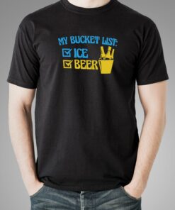 My Bucket List Ice And Beer T-Shirt For Men My Bucket List Ice And Beer T-Shirt For Men