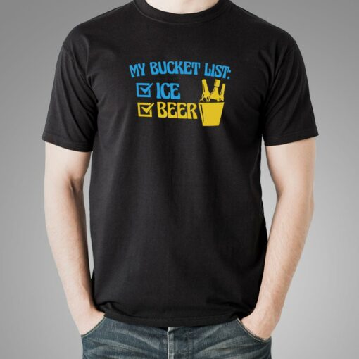 My Bucket List Ice And Beer T-Shirt For Men