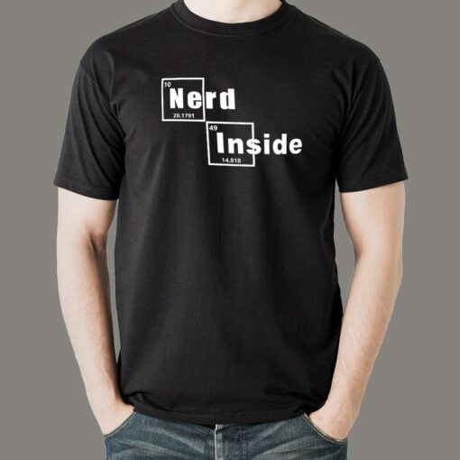 Nerd Inside  Hidden Geek Theme Tee