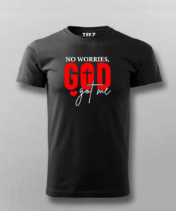 No Worrier God Got Me Mens Trust Tee 4
