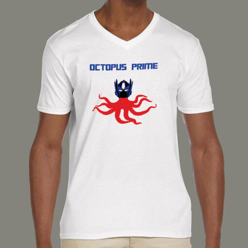 Octopus Prime  Optimus Prime Parody Men’s T-shirt