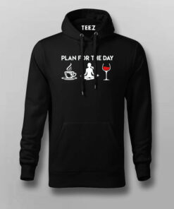 Plan For The Day Coffee Yoga Wine Funny T-Shirt Plan For The Day Coffee Yoga Wine Funny T-Shirt