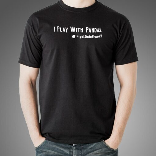 Playing With Pandas Python T-Shirt – Data Fun Unleashed