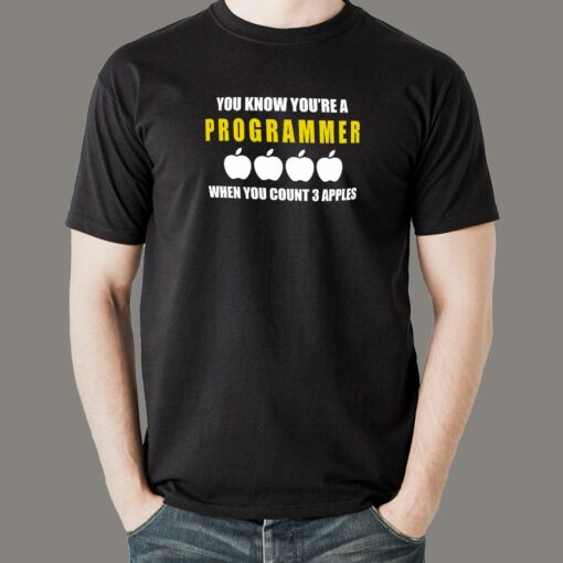 Programmer Apple Count T-Shirt – Debugging Reality