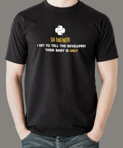 Python QA Engineer Tee Debug with Style