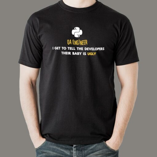 Python QA Engineer Tee Debug with Style