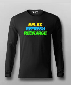 RECHARGE, RECOVER, RELAX Gym Quotes T-shirt For Men