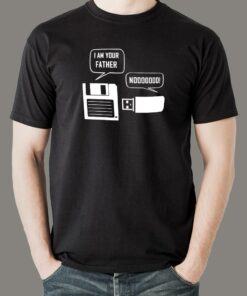 Retro Tech – ‘Floppy Disk and USB’ Men’s Nostalgic T-Shirt Retro Tech – ‘Floppy Disk and USB’ Men’s Nostalgic T-Shirt