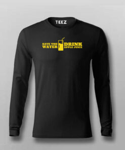 Save The Water Drink Apple Juice Funny T-shirt For Men Save The Water Drink Apple Juice Funny T-shirt For Men
