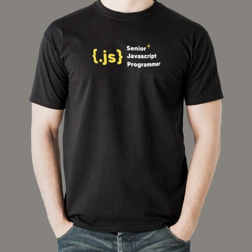 Senior JavaScript Programmer Men’s Tee – Code Master