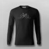 Single Line Bicycle Funny T-shirt For Men