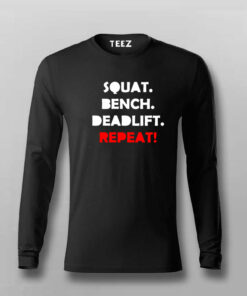 Squat Bench Deadlift Repeat T-Shirt For Men