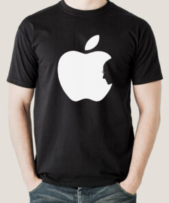 Steve Jobs in Apple Logo – Men’s T-shirt