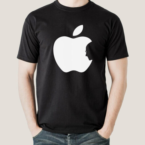 Steve Jobs in Apple Logo – Men’s T-shirt