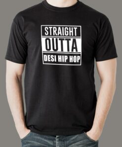 Straigh Outta gym Desi Hip Hop T-Shirt For Men