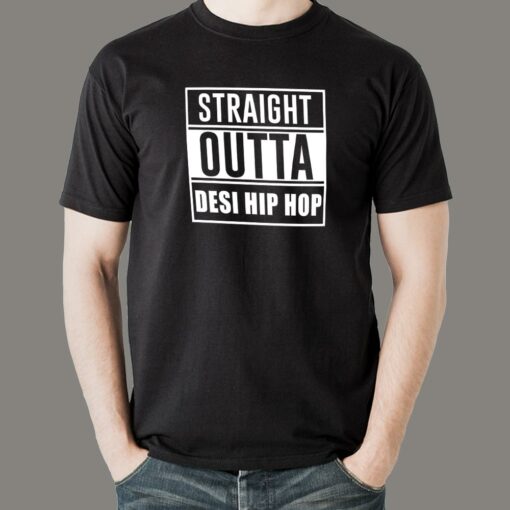 Straigh Outta gym Desi Hip Hop T-Shirt For Men