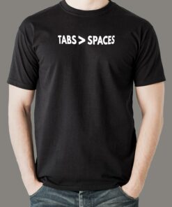 Tabs  Spaces Men’s T-Shirt – The Indentation Debate Tabs  Spaces Men’s T-Shirt – The Indentation Debate