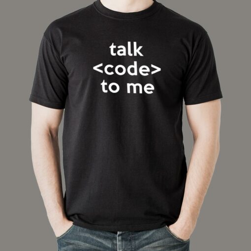 Talk Code To Me Funny Programmer And Coder T-Shirt For Men