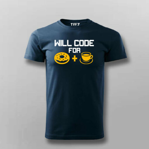 Will Code For Donut & Coffee Men’s Tee