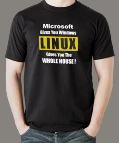Windows vs Linux T-Shirt – Choose Your House Windows vs Linux T-Shirt – Choose Your House