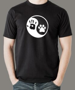 Yin Yang Human And Dog T-Shirt