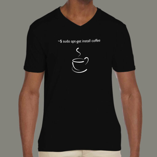 sudo apt-get install coffee – Brew & Code Tee