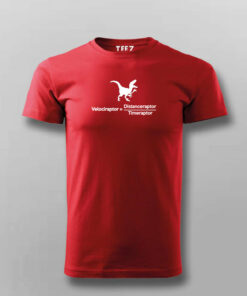 velociraptor distanceraptor timeraptor Funny T-shirt For Men