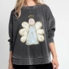 Acid Washed Angel – Religious – Christmas Quality Sweatshirt
