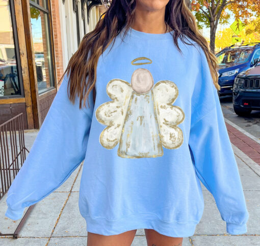 Angel Youth and Adult Christmas Sweatshirt Christmas Sweatshirt