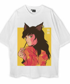 Anime Cat Girl Norman W Oversized T-Shirt