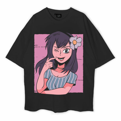 Anime Flower Girl Oversized T-Shirt