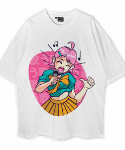 Anime Girl Singing Oversized T-Shirt