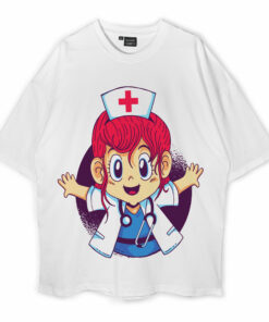 Anime Nurse Girl Oversized T-Shirt
