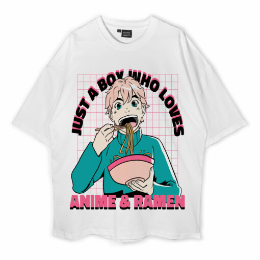 Anime &amp Ramen Oversized T-Shirt