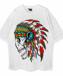 Apache Indian Skull Oversized T-Shirt