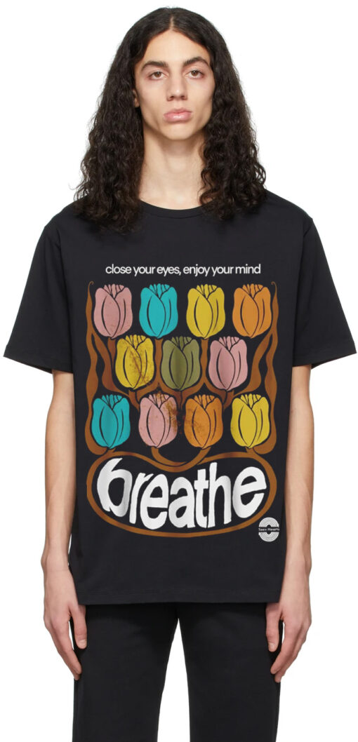 BREATHE JUST Oversized Drop T-Shirt