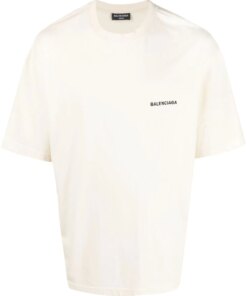 Balenciaga Cream Oversized T-Shirt