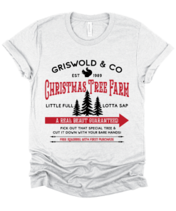 Bella Canvas Griswold and Co. Christmas Tree Farm  Soft Style Tee Christmas Tees