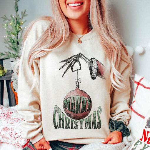 Bella Canvas Merry Christmas Ornament Sweatshirt