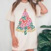 Bella Canvas or Comfort Colors Christmas Bow Tree Tee